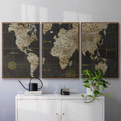 " Safari World Map " 3 - Pieces