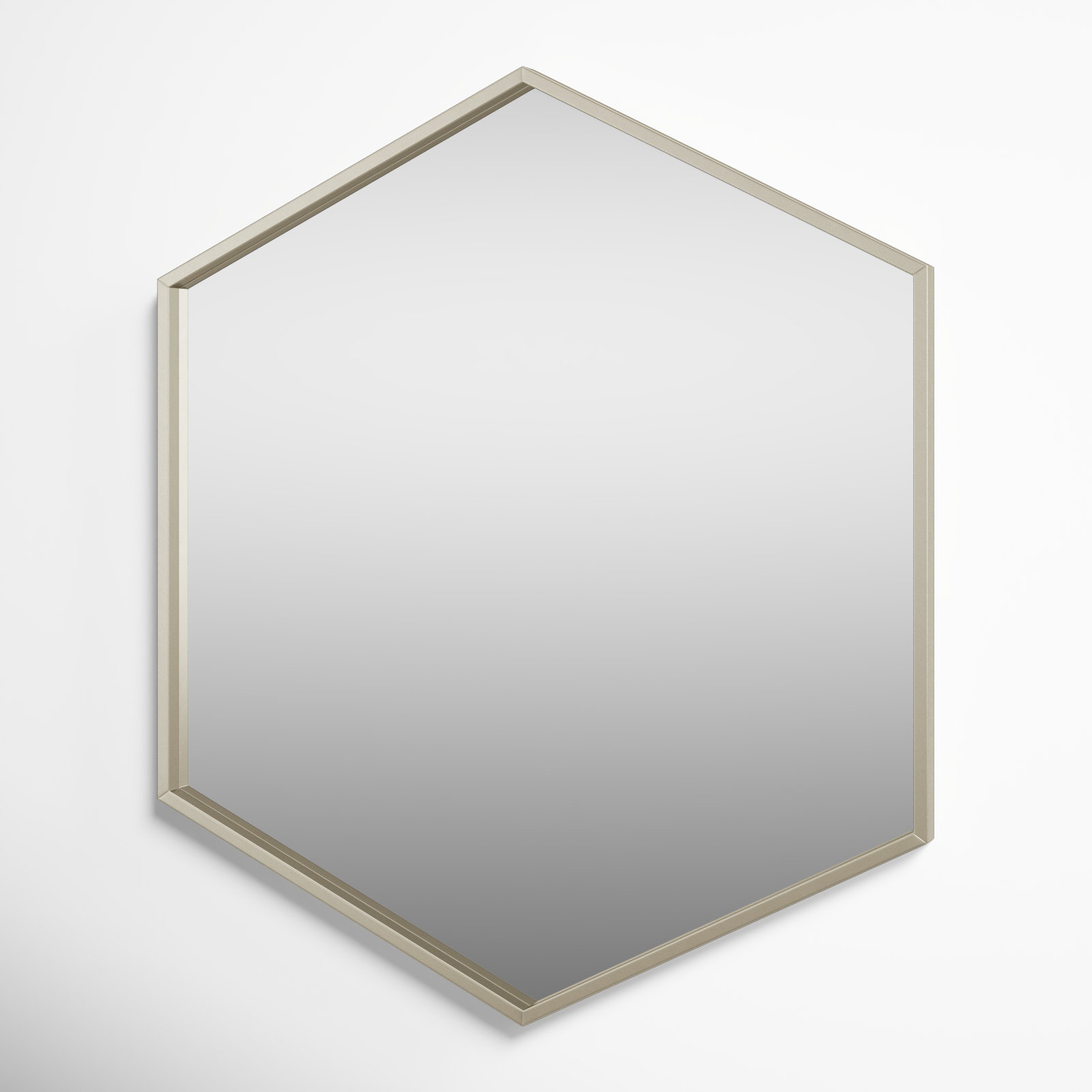 Breckler Metal Mirror, Silver, 25.75" x 22"