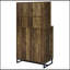 Armoire à vin en chêne rustique à 2 portes avec façade à chevrons Harlie