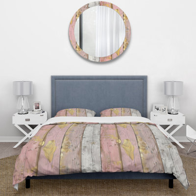 Gold Vintage Barnwood Charm III - Country Duvet Cover Set