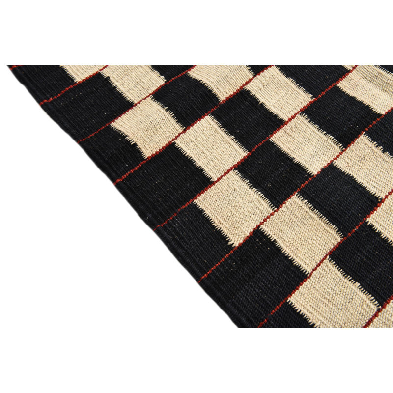 Tapis noir et blanc Noor
