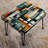 Metropolitan Cubic Geometric Patterns - Geometric Rectangle Ottoman