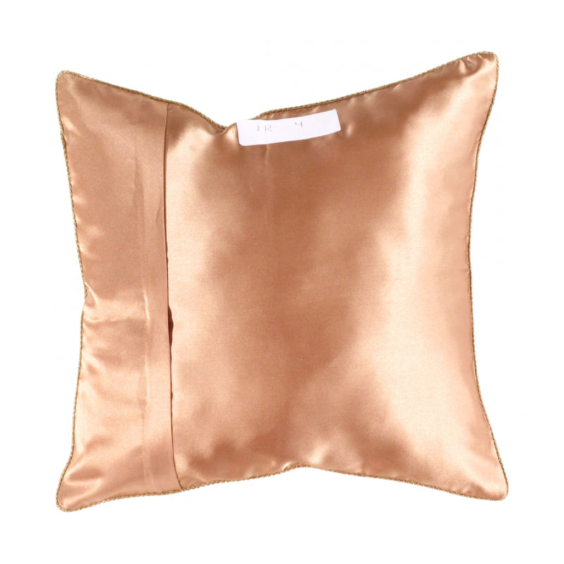 Coussin en laine et soie réversible