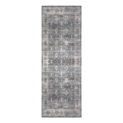 Tapis lavable à la machine Williston Forge, doux et durable, envers antidérapant, tapis résistant aux taches pour la chambre à coucher, le salon, la salle à manger, les endroits très passants, certifié écologique GRS.