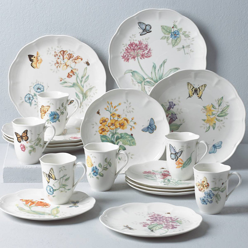 Butterfly Meadow 18-Piece Dinnerware Set - Thumbnail 2