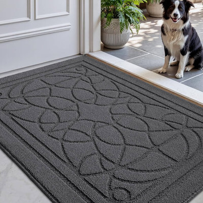 Large Indoor Outdoor Doormat,Machine Washable Low Profile Non-Slip Rug for Front Back Door,Entry