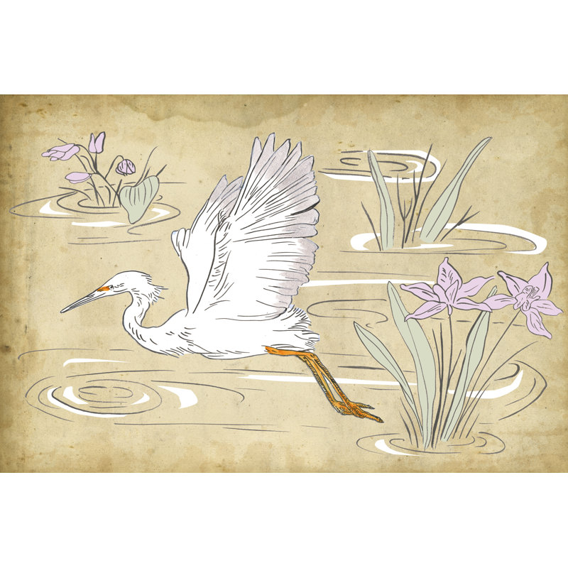 Great Egret II by Melissa Wang - Wrapped Canvas Painting, 61cm H x 91cm W