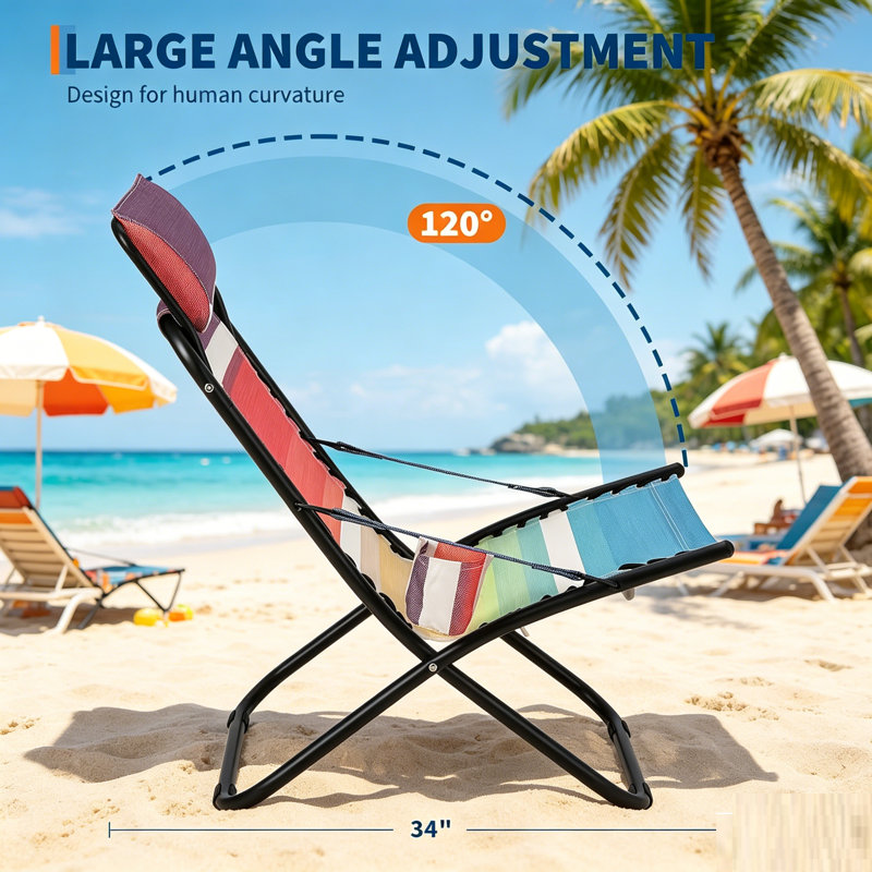 Folding Reclining Beach Chair