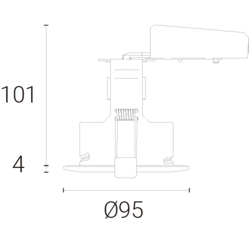  Fire-Rated Indoor Downlight (Chrome) Adjustable GU10 LED Spotlight IP20 Rating