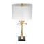 Lampe feuille avec base en marbre