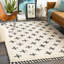 Tapis beige / noir à poils longs Adeewa-1770243057