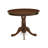 5 Piece Mid Century Dining Table Set consists of a kitchen table and 4 Mist Beige Polyester Fabric Dining Chairs, Antique Walnut-1406722300-1406722275-1406722279