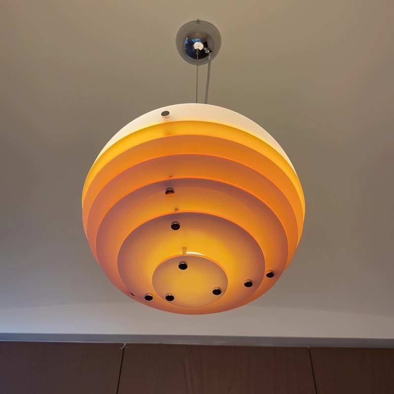 Vintage Sunset Orange Restaurant Pendant Light