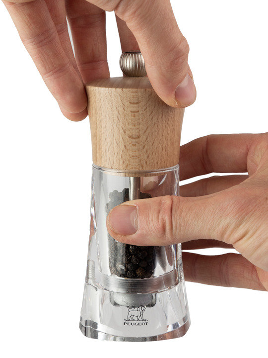 Oleron Peugeot Pepper Mill, Natural Wood, Pepper Mill, 5.52" H x 2.75" W x 2.75" D