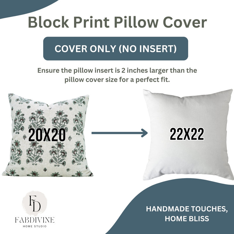 Housse de coussin en lin épais Fab Fabine, décoration d'automne (Sadabara), Rouille, Carré, H 26 po x l 26 po