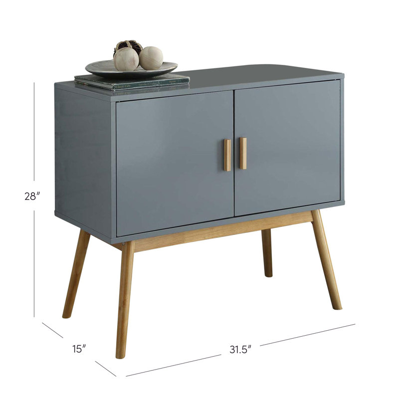 Armoire décorative à 2 portes Asten, Gris