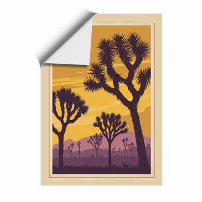 Joshua Tree At Dusk Vintage - Print