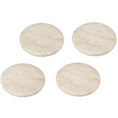 Marble Round 4 Piece Coaster Set