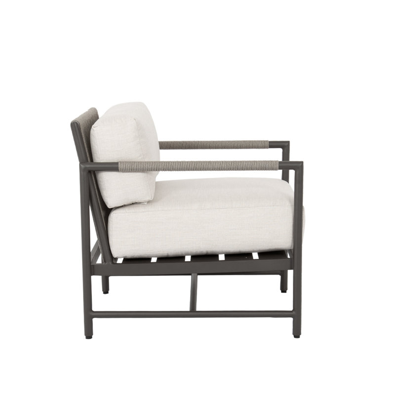 Pietra Outdoor Lounge Chair, Echo Ash Sunbrella®