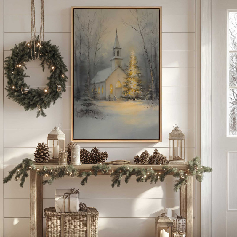 «Silent Night Glow», reproduction d'art sur toile, H 18,75 po x l 12,75 po, Noir satiné