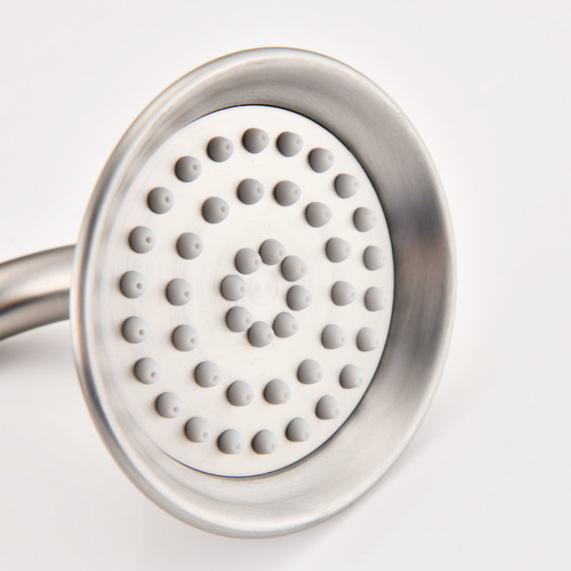 Brushed Nickel Bathroom Shower Faucet With Powerful Spray Patterns And Included Body Jets Fixture Construction, Jet Arm