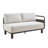 Escobedo 123 In. Grey Metal Outdoor Sectional With Off White Cushions