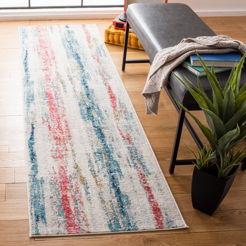 Asael Performance Abstract Rug, Runner 2'3" x 8'