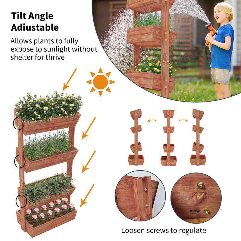 Carmelitta Wood Planter Box