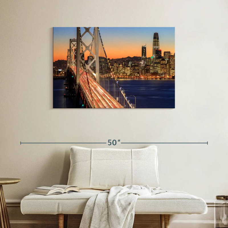 Lilie San Francisco By Nightfall, 26" H x 39" W