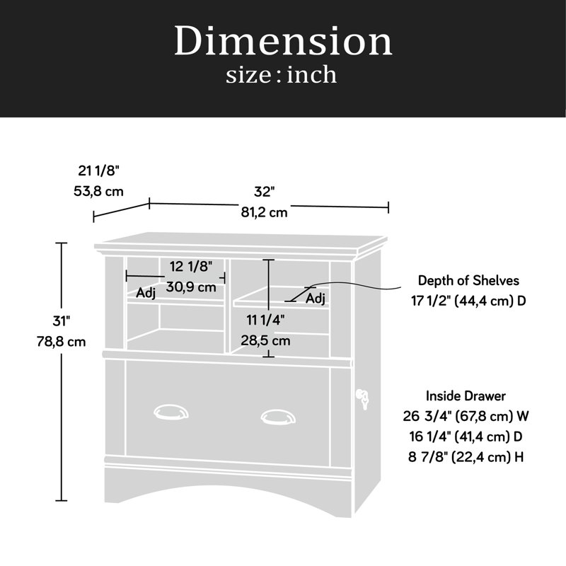 Classeur latéral avec solution de rangement