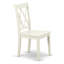 Ensemble de salle à manger moderne de 5 pièces comprenant une table ovale en bois avec rallonge papillon et 4 chaises, 101,6 x 193,3 cm, blanc lin-1344105643
