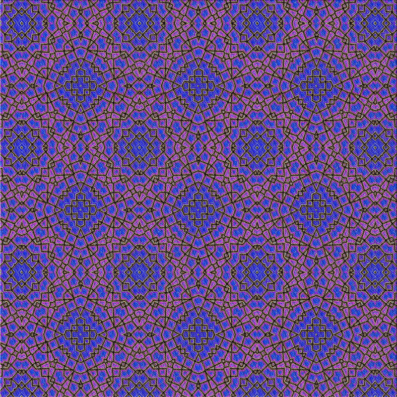 Tapis décoratif bleu, Carré 8 pi
