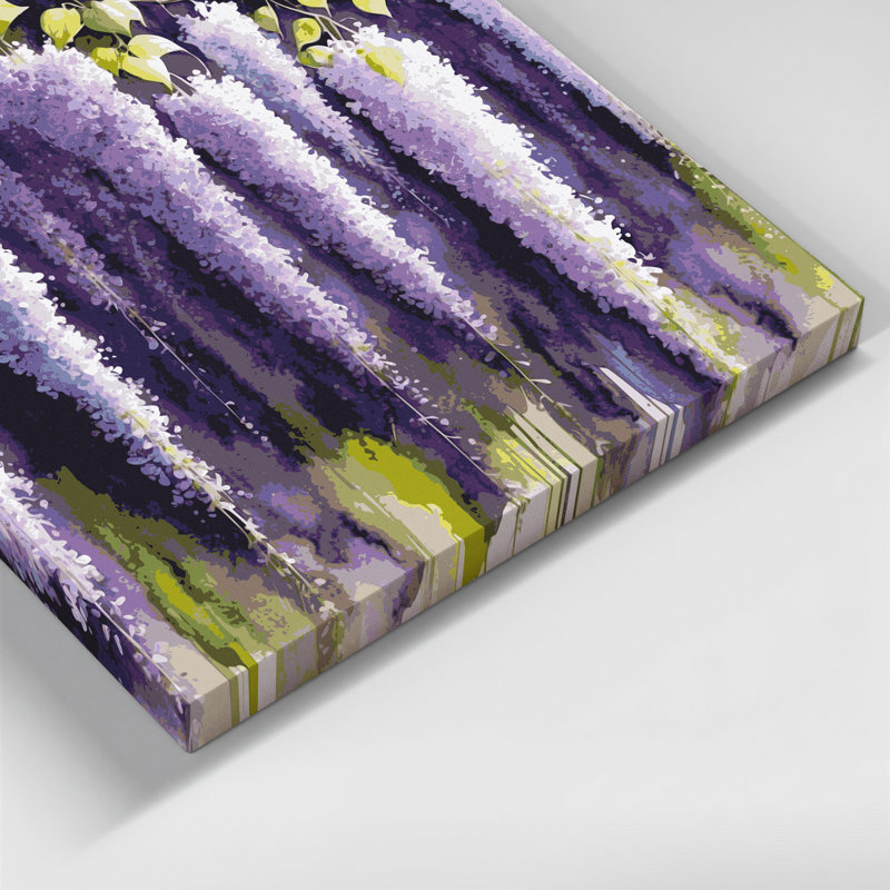 Art mural sur toile Botanical Wisteria, H 11 po x l 14 po