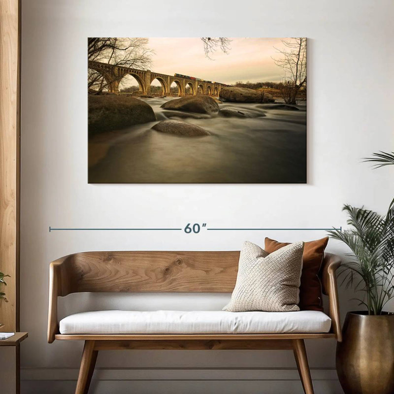 Nicci Train Over James River, 30" H x 45" W