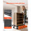 Chariot de manutention pliable, capacité de 150 kg, dimensions : 68 x 50 x 11 cm, plateau pliable avec roues pivotantes, poignée de poussée réglable, conçu pour un rangement facile.