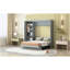 Lit escamotable mural Murphy avec tablettes, garde-robe et lumières DEL-323876029-323876030