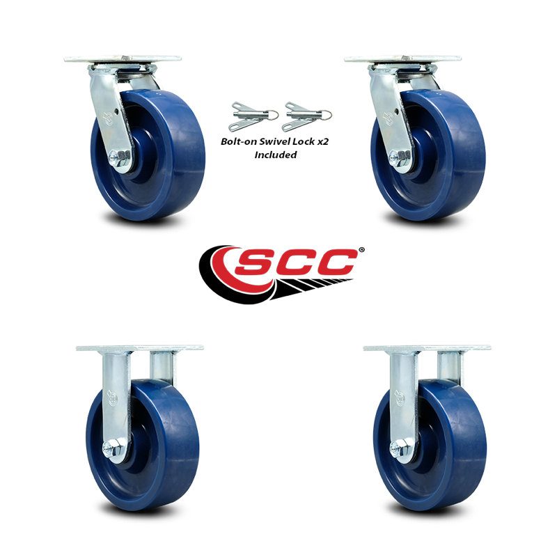 4-Piece Polyurethane Caster Set