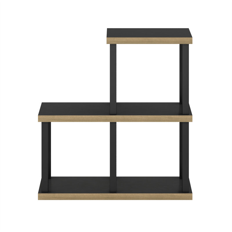 Bonilla-Rivera Step Bookcase, (3 Shelves) 28"H x 29.3"W x 11.6"D
