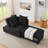 Convertible Sleeper Sofa Chair Adjustable Backrest Recliner With Pullout Sofa Bed With Wheels, Modern Linen Fabric For Living Room For Tight Spaces-335820686
