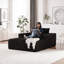 Chaise longue en velours côtelé 75 po avec dossier Zain-1647979093