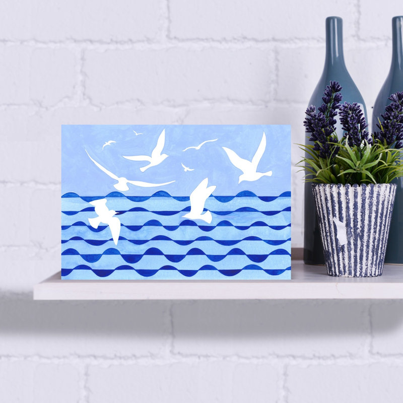 Seagulls In Flight by Isabelle Brent - Wrapped Canvas Print, 30.48 cm H x 45.72 cm W