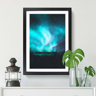 Polar Lights in Iceland in Abstract - Picture Frame Graphic Art Print