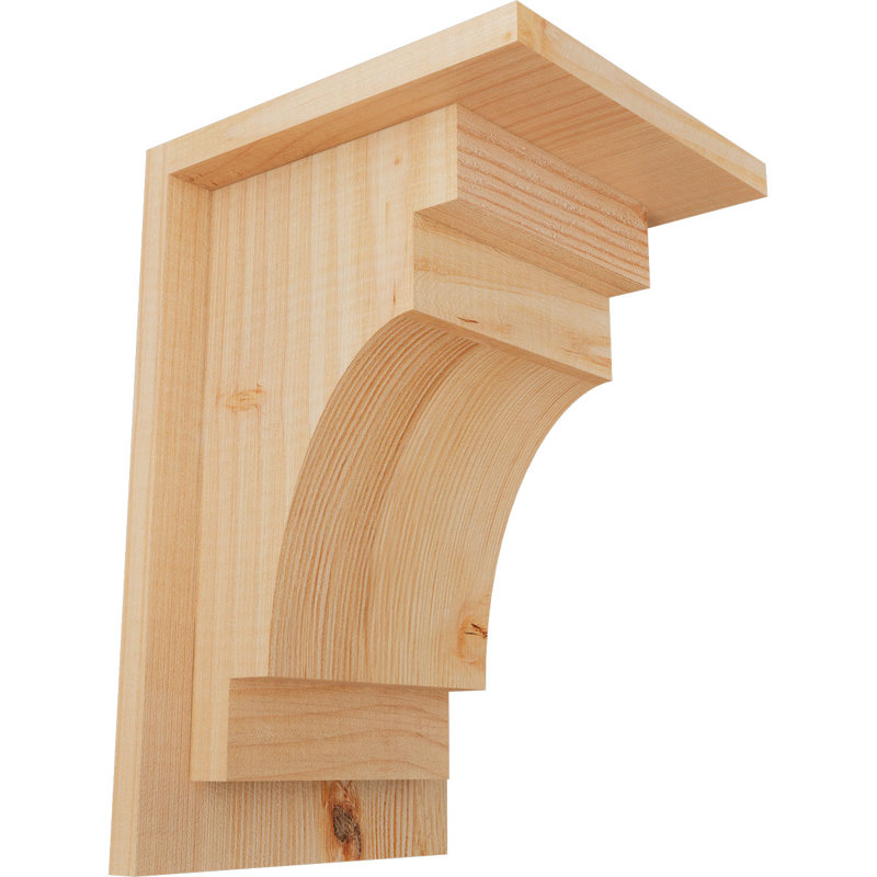 Corbeau méditerranéen avec contre-plaque, H 12 po x l 7,5 po x P 8 po, Sapin de Douglas, Lisse