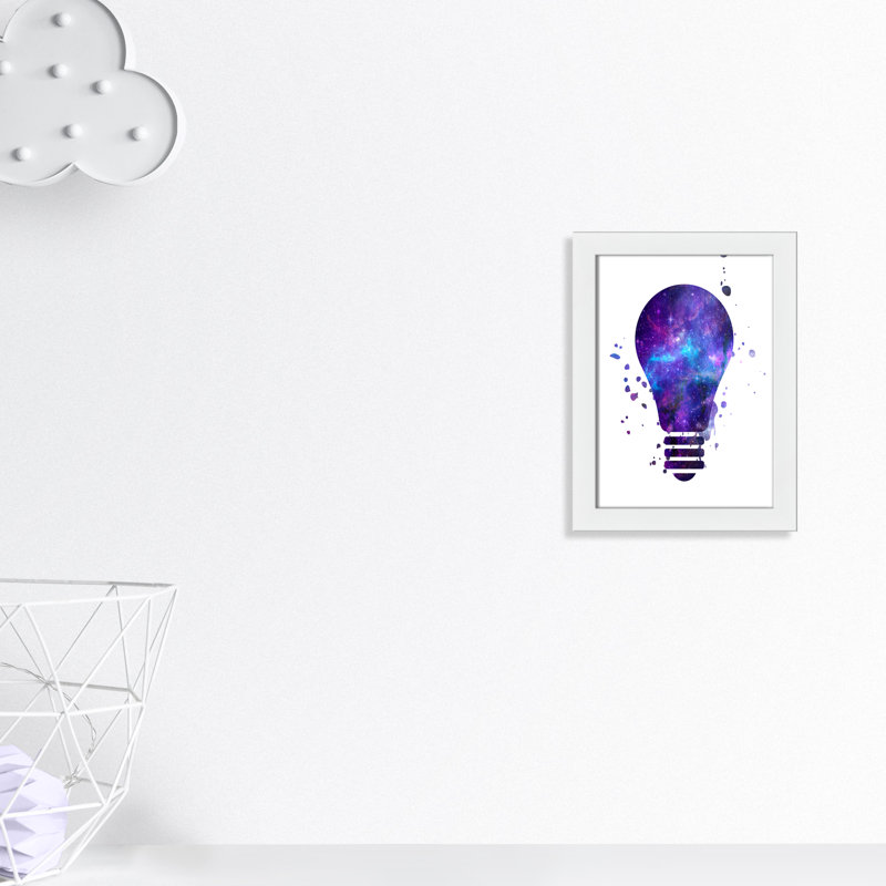 Light Waves Kids Wall Décor, 14" H x 10" W x 0.63" D, White Framed