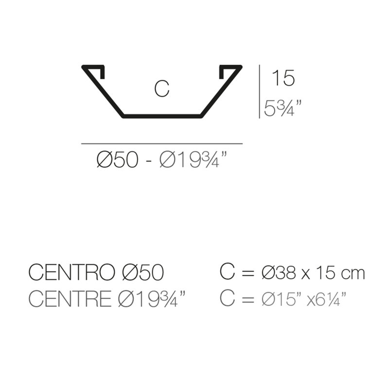 Centro Pot Planter, 5.75" H x 19.75" W x 19.75" D, White