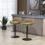 Ensemble de 2 tabourets de bar modernes pivotants avec repose-pieds réglables pour la cuisine et la salle à manger (vert)-1559176316