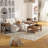 Berardina 3 - Piece Living Room Furniture Set, Modern Brown Lift-Top Coffee Table with Hidden Storage & Nightstand Set of 2 with Drawer and Open Shelf-1733095749