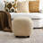 Linen Blend Upholstered Swivel Armchair With Ottoman-1495724043