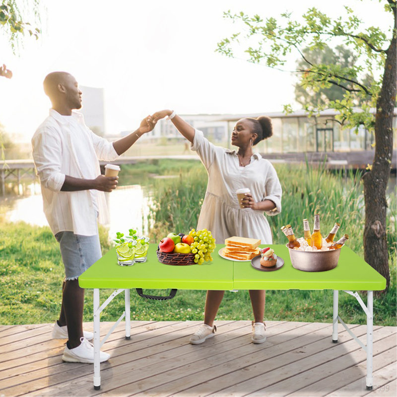 Table pliante portative verte de 4 pieds pour un maximum de 135 kg, Vert