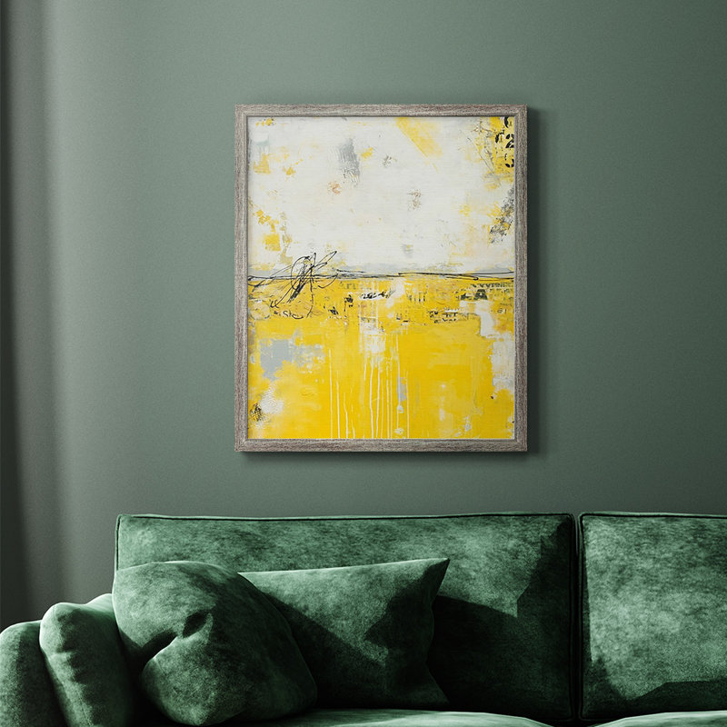 Yellow Bound Premium Framed Canvas - Ready to Hang, Gray, 24" H x 20" W